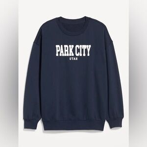 Old Navy Woman's Crew Sweatshirt sweater Park City Utah navy extra small XS